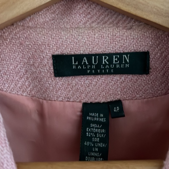 Lauren Pink Herringbone Blazer - Picture 2 of 4